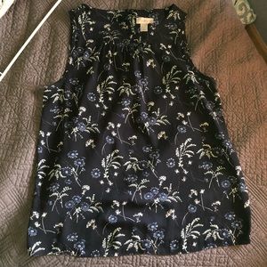 Loft Sleeveless Floral Blouse